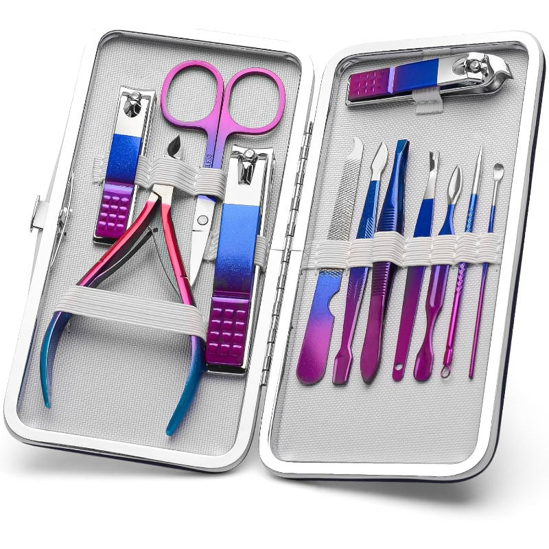 Mens Grooming Kit Gift Set - Set de manicura, cortaúñas, kit de