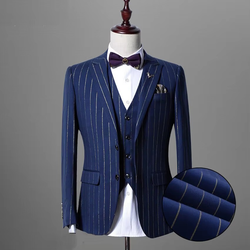 Trajes de hombre a rayas dorad - Men'S Grooming Jacket reseña y precio